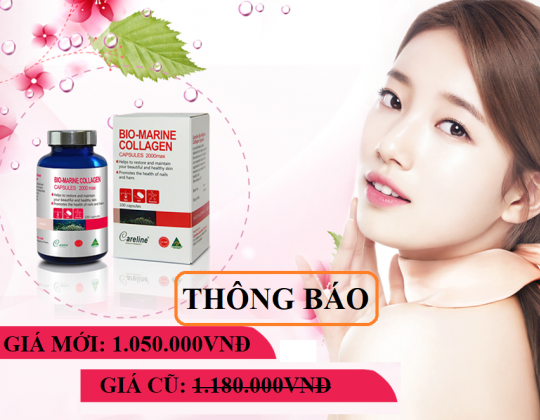 Thông báo: Điều chỉnh giá sản phẩm Careline Bio Marine Collagen 100 viên