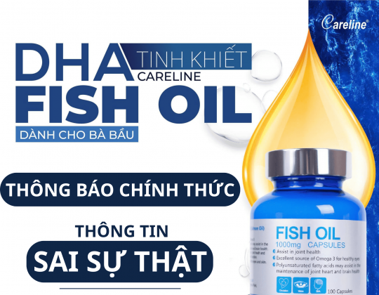Thông báo chính thức từ Careline Việt Nam về thông tin sai sự thật liên quan đến sản phẩm DHA bầu cá hồi đại dương