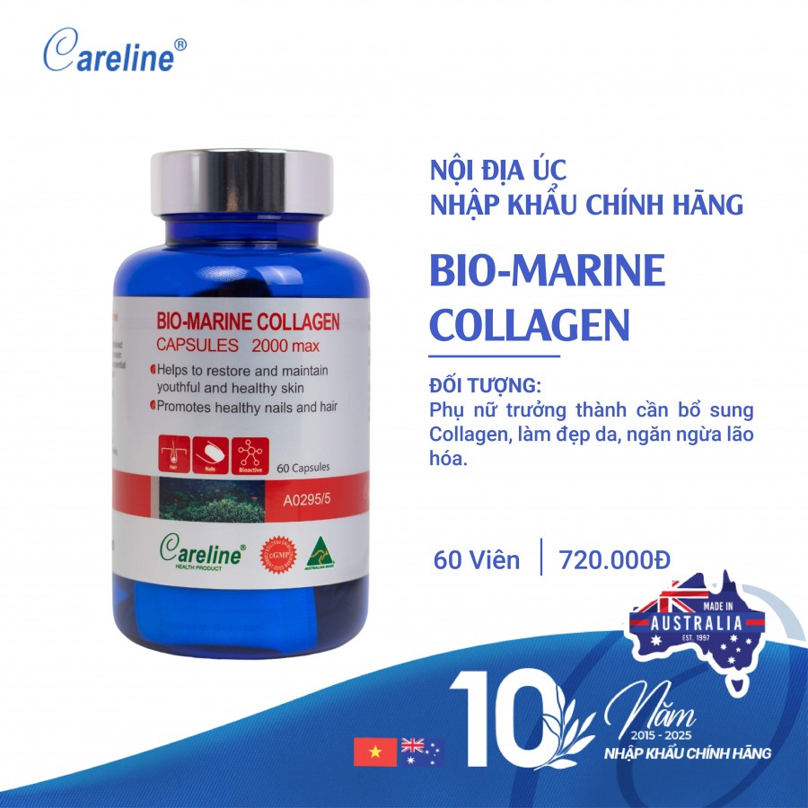 Bio Marine Collagen 60 viên - Hỗ trợ làm đẹp da, ngăn ngừa lão hóa