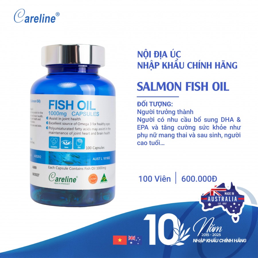 Fish oil dầu cá Hồi 100 viên