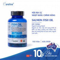 Dầu cá hồi đại dương Úc Careline Fish Oil 1000mg