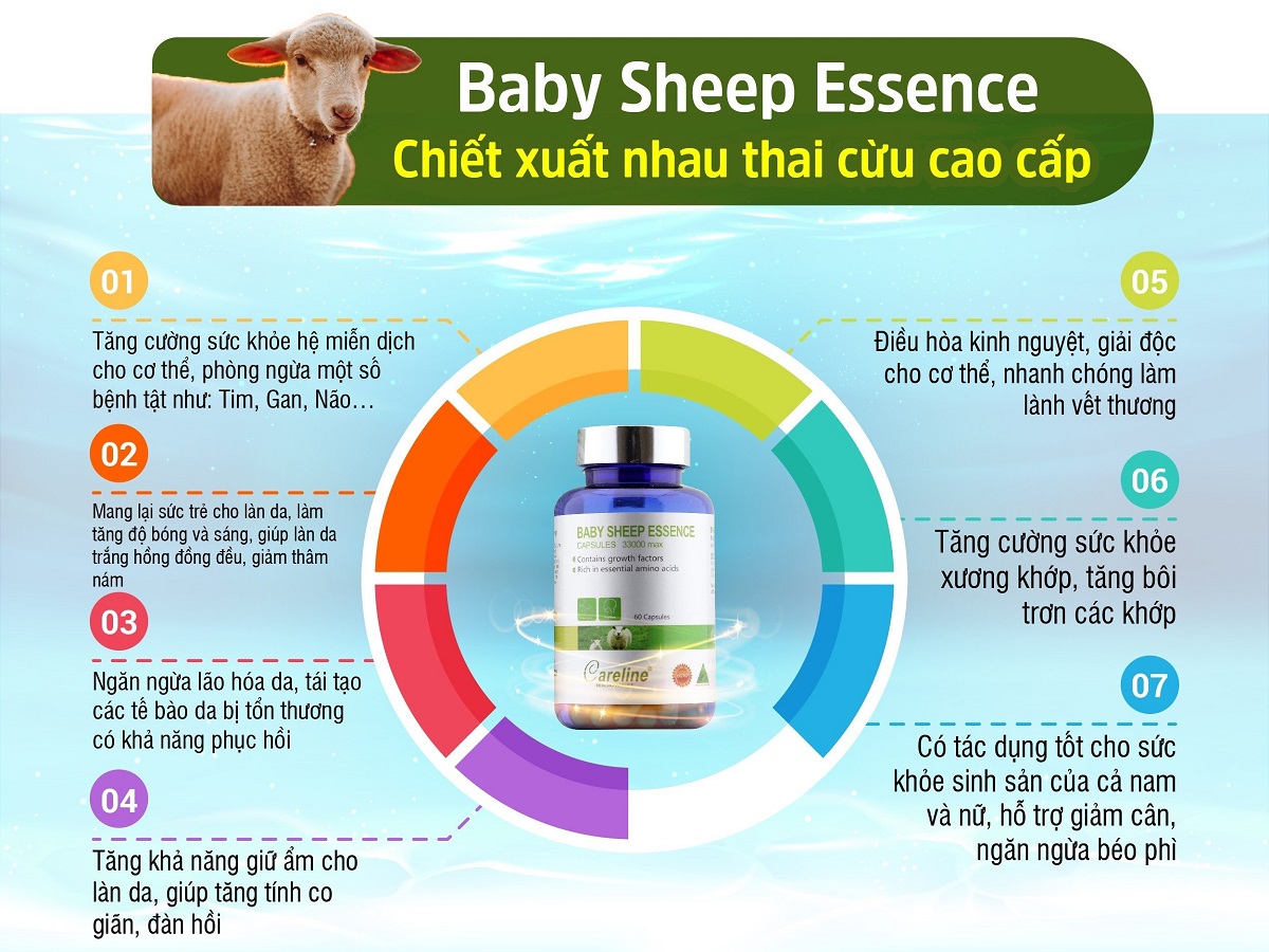 Baby sheep essence capsule - Nhau thai cừu 100 viên