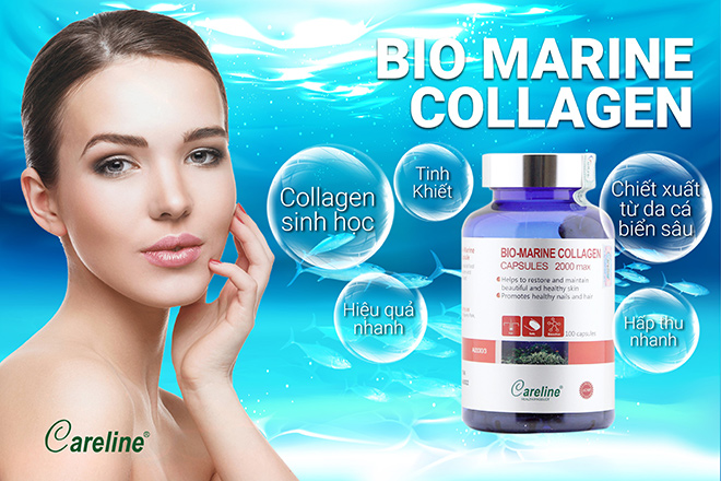 Bio Marine Collagen được chiết xuất từ da cá biển sâu và được sản xuất bởi công nghệ Bio