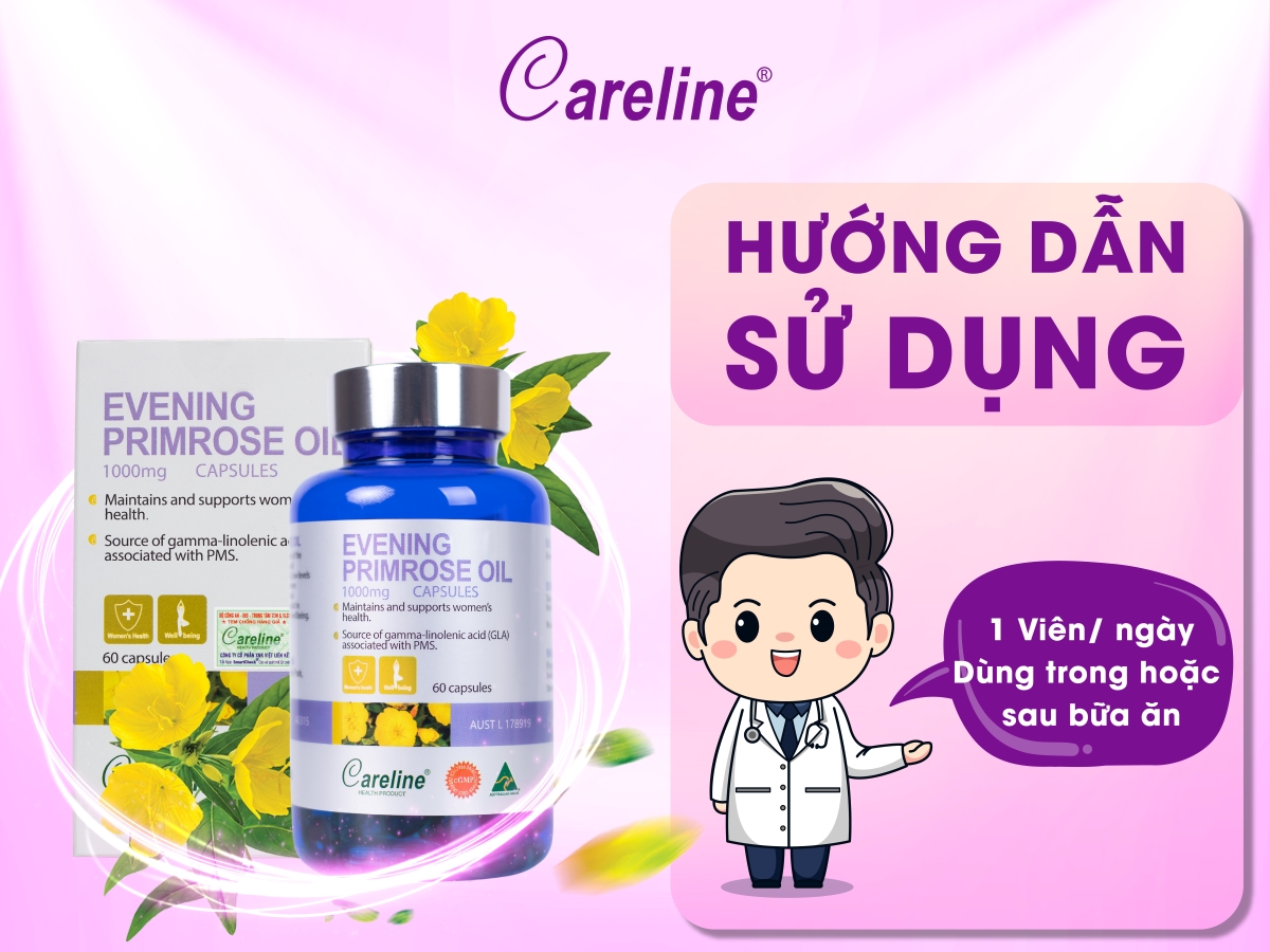 Tinh dầu hoa anh thảo Careline – Giảm đau bụng kinh và các hội chứng tiền kinh nguyệt