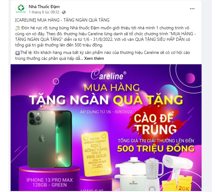 Chương trình thẻ cào trúng thưởng của Careline lan tỏa khắp mọi miền tổ quốc