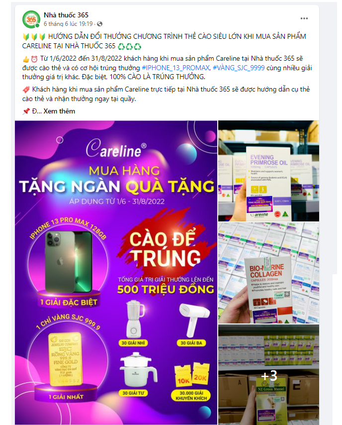 Chương trình thẻ cào trúng thưởng của Careline lan tỏa khắp mọi miền tổ quốc