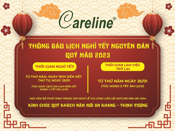 Carelien thông báo nghỉ tết