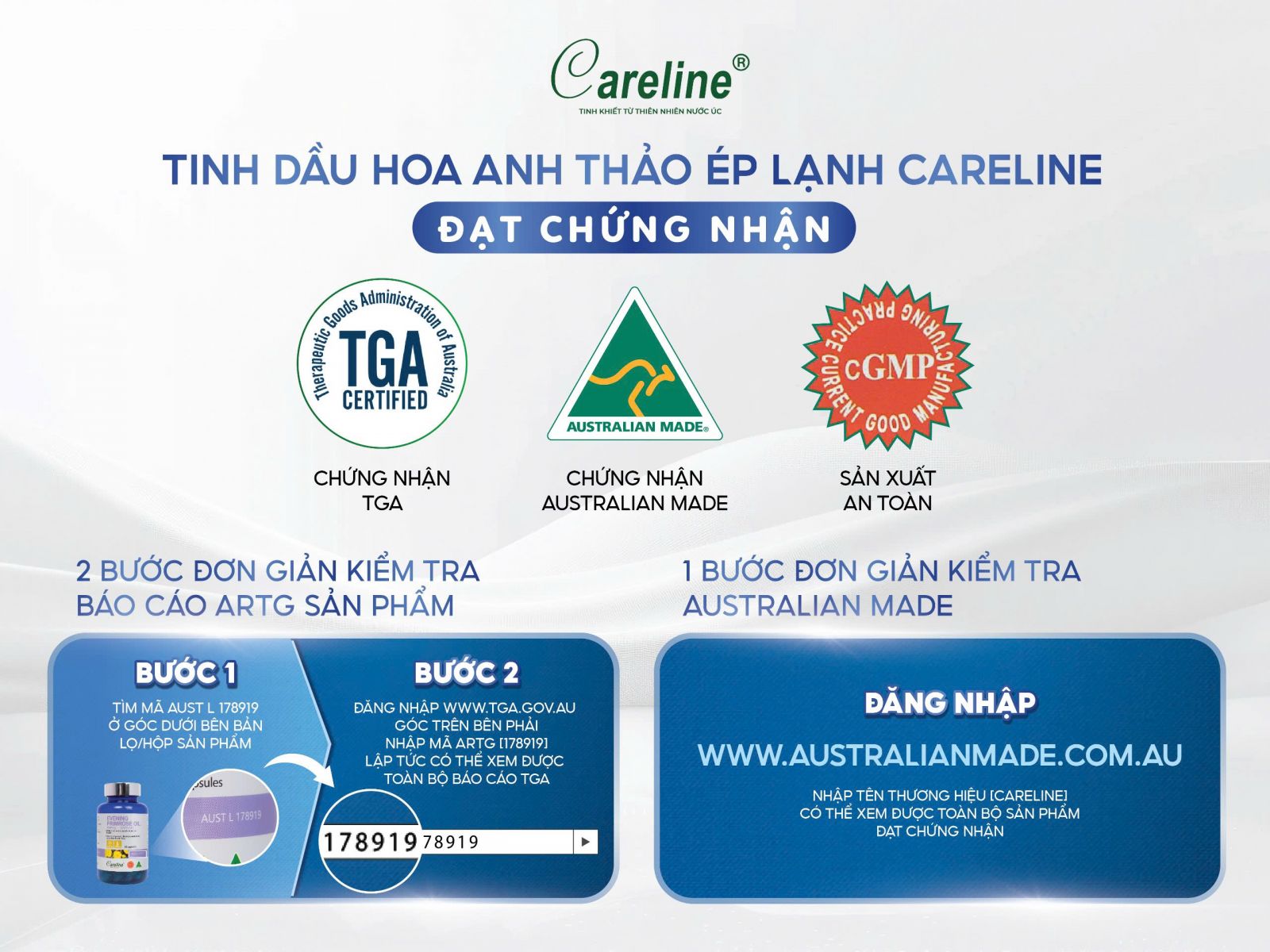 Tinh dầu hoa anh thảo Careline 