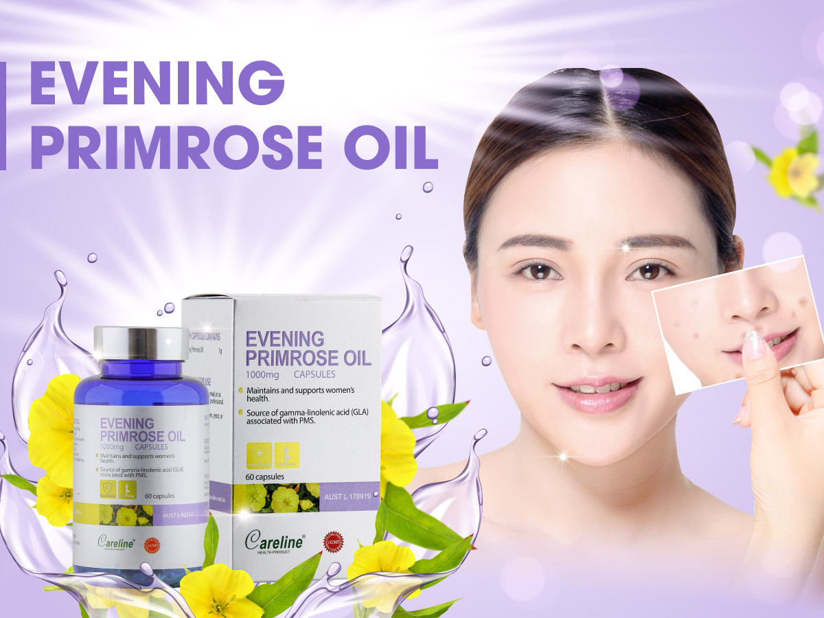 Careline Evening Primrose Oil 1000mg -Tinh dầu hoa anh thảo Úc giúp tăng nội tiết tố nữ 