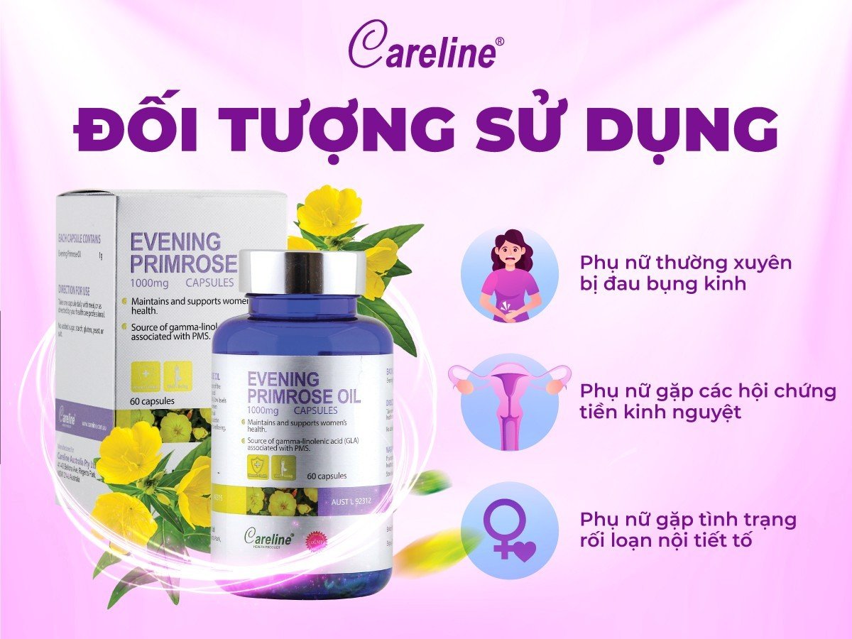 Tinh dầu hoa anh thảo Careline – Giảm đau bụng kinh và các hội chứng tiền kinh nguyệt